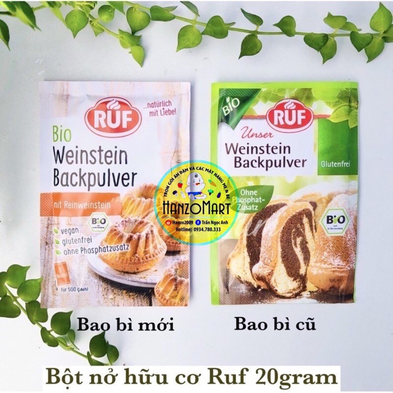 Bột Nở Hữu Cơ Ruf 20G