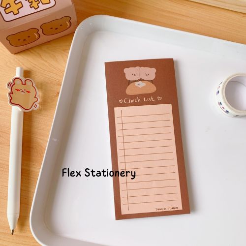 Tập 50 giấy note ghi chú gấu nâu xinh xắn, giấy note dễ thương