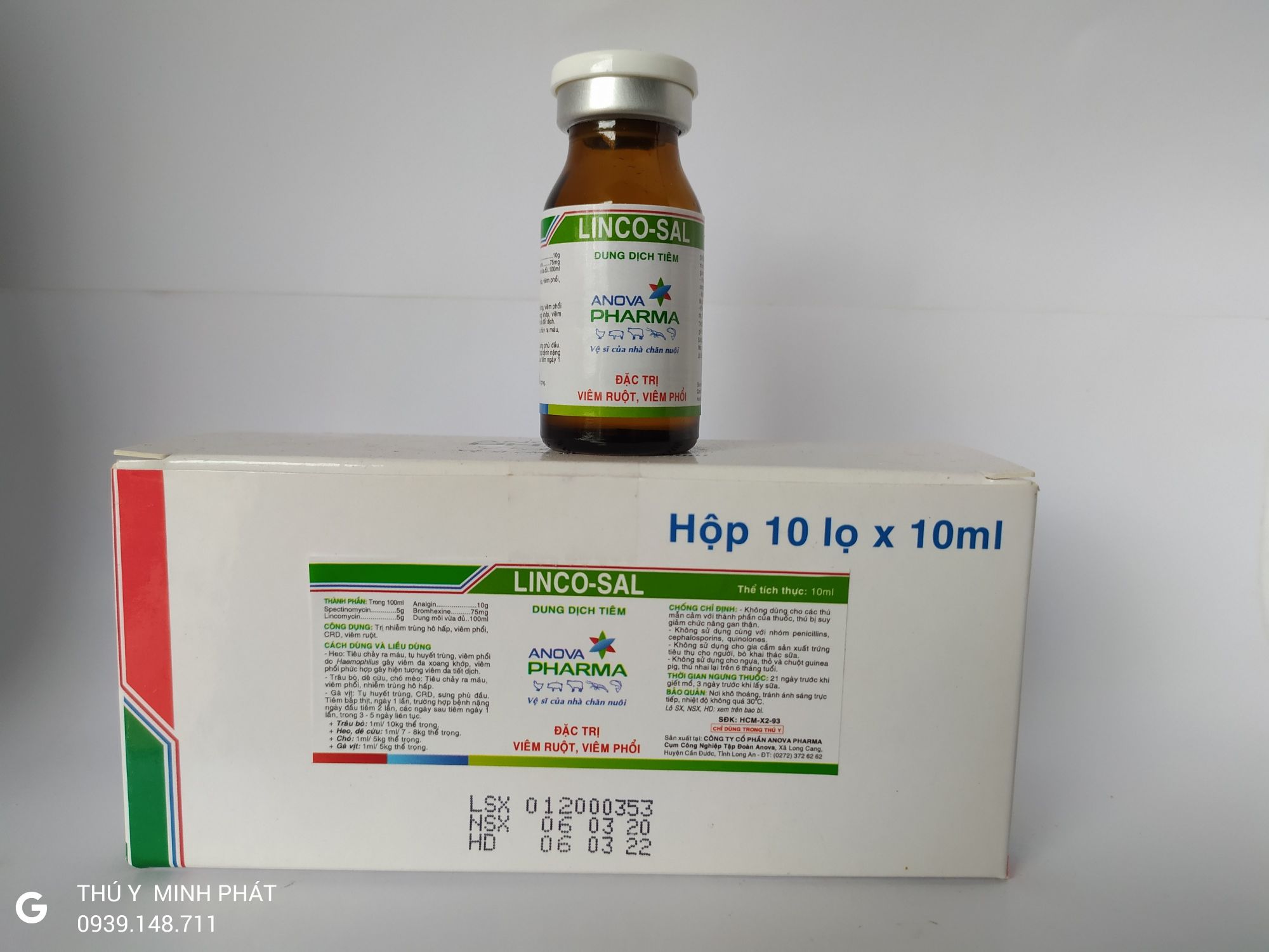 2 CHAI LINCO SAL LỌ 10ML (lincosal 10ml)