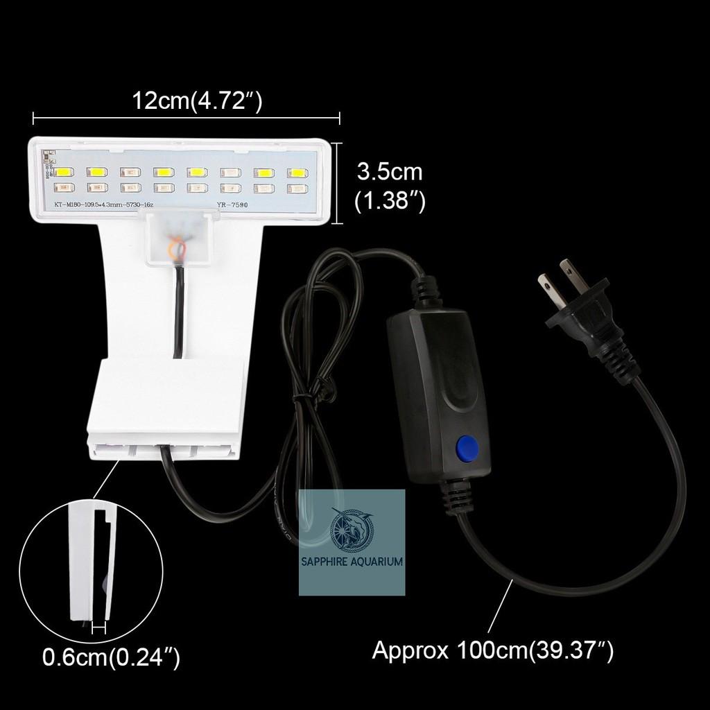 Đèn bể cá kẹp thành bể RGB M-180