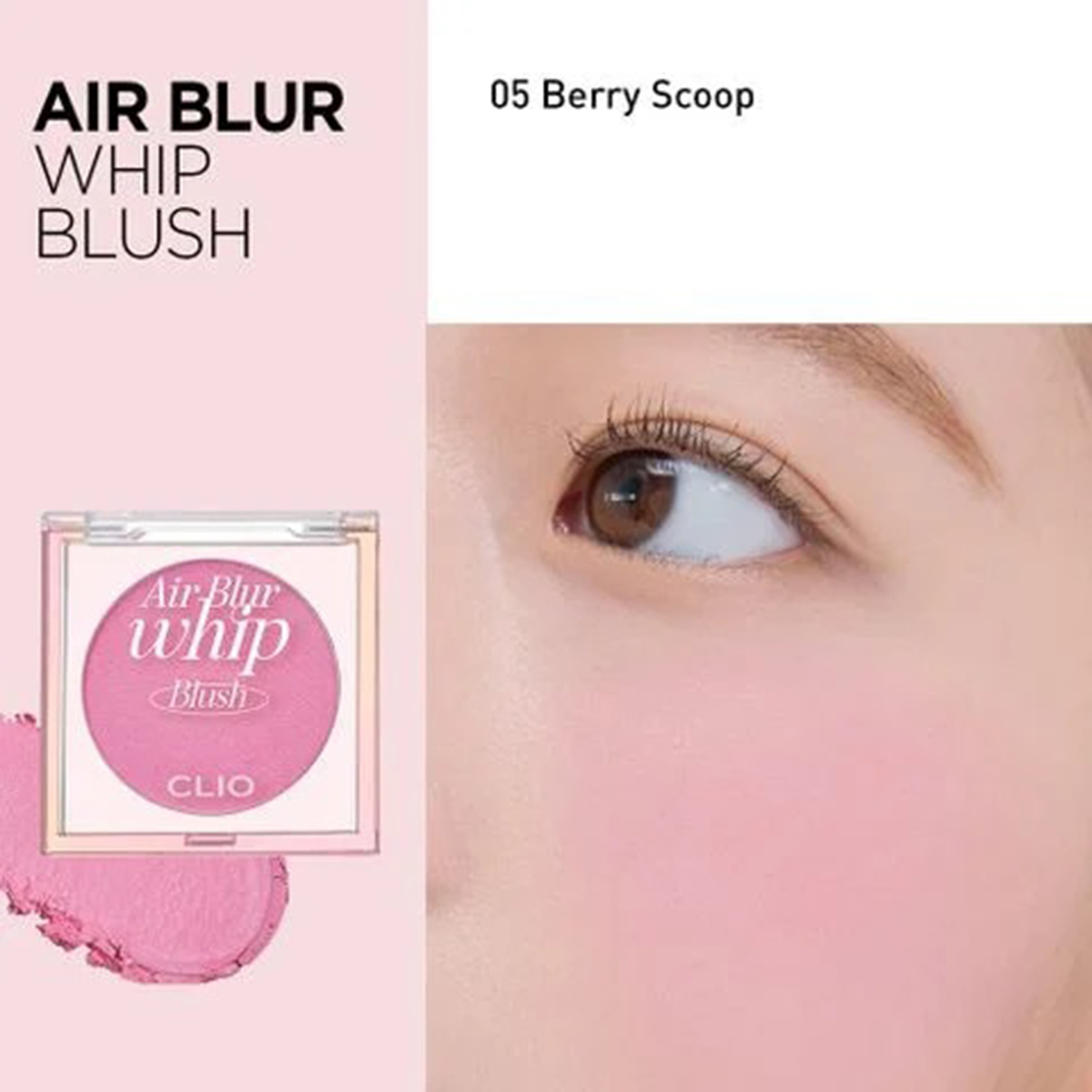 Má hồng clio air blur whip blush 05 berry scoop