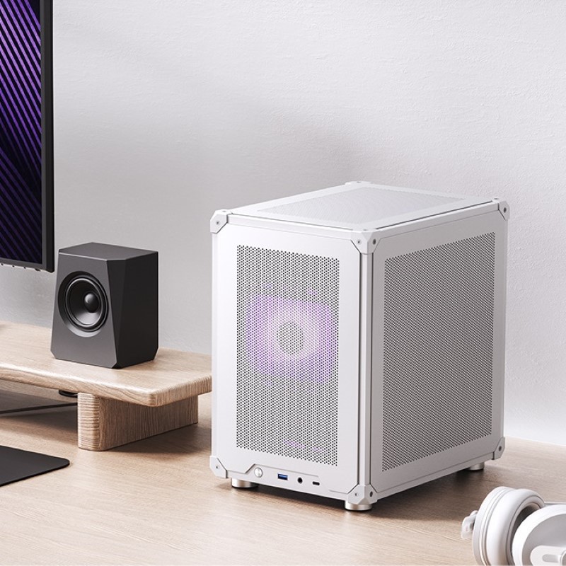 Vỏ Case máy tính Thùng máy tính mini Jonsbo C6 White