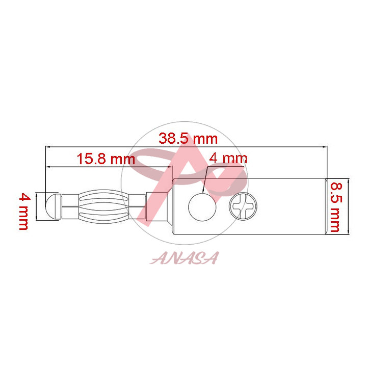Jack Bắp Chuối 4mm Đỏ