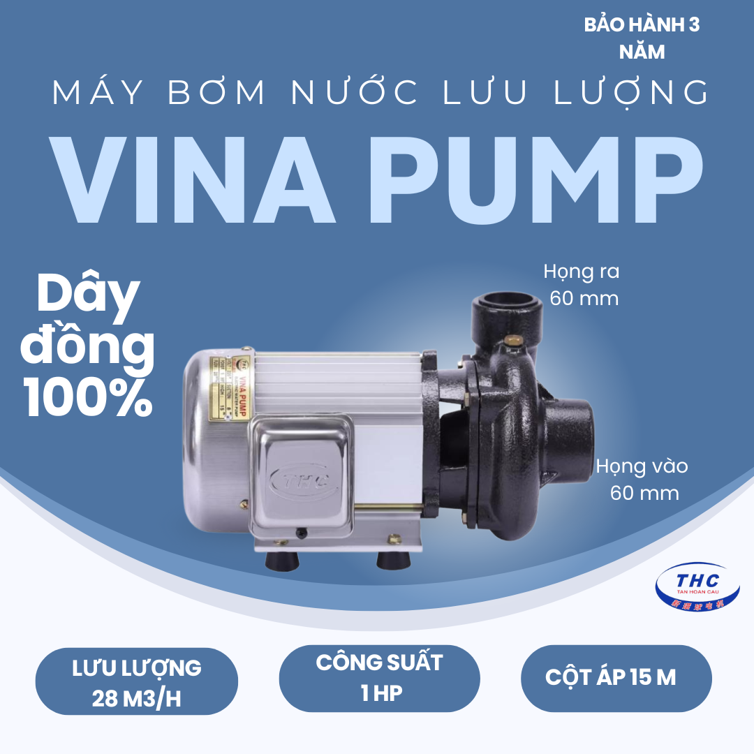 [HCM]Vina Pump 1HP - VN 750 -TÂN HOÀN CẦU HỌNG 60/60