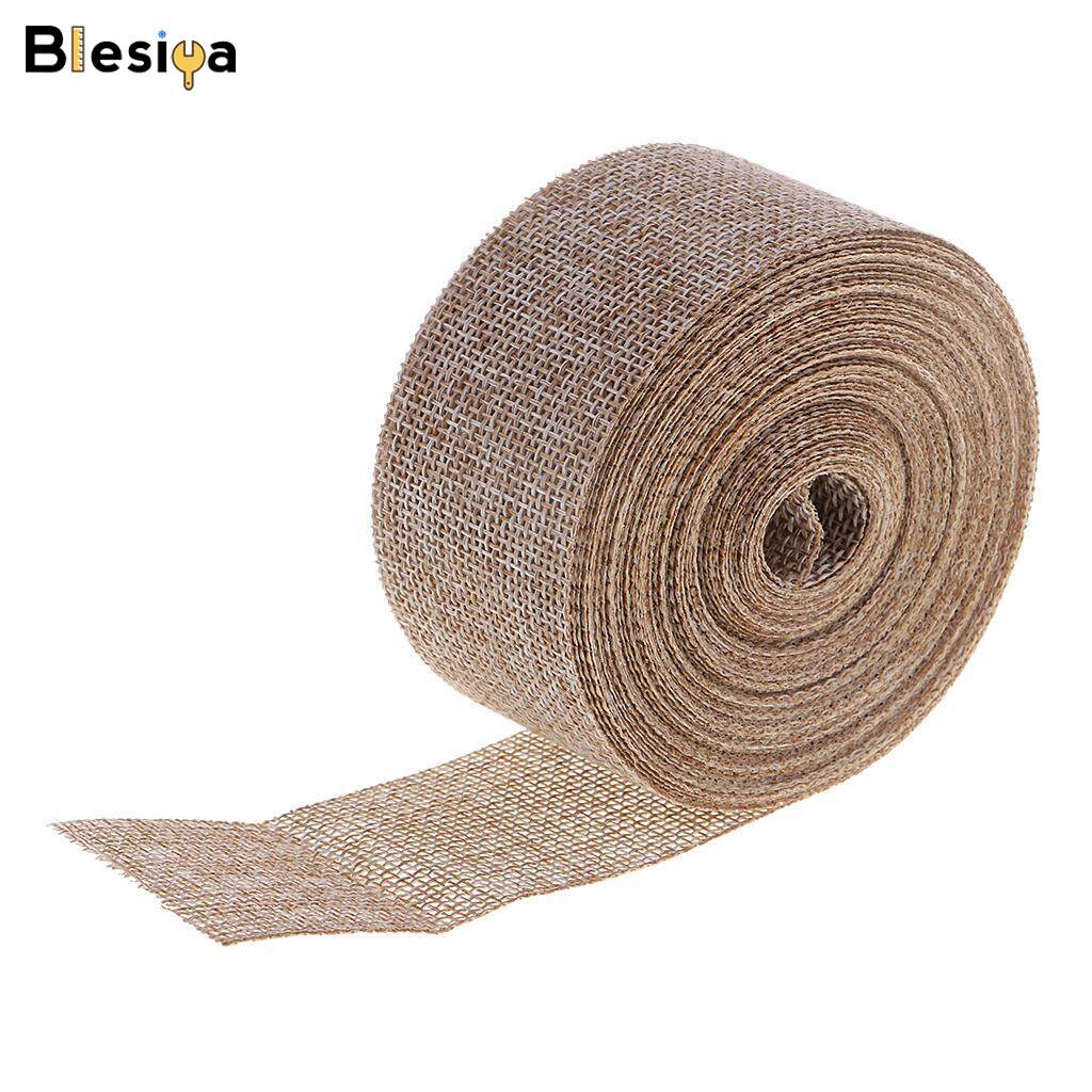 Blesiya 10M Faux Jute Hessian Burlap Ribbon Garland Roll for Wedding Rustic Decor