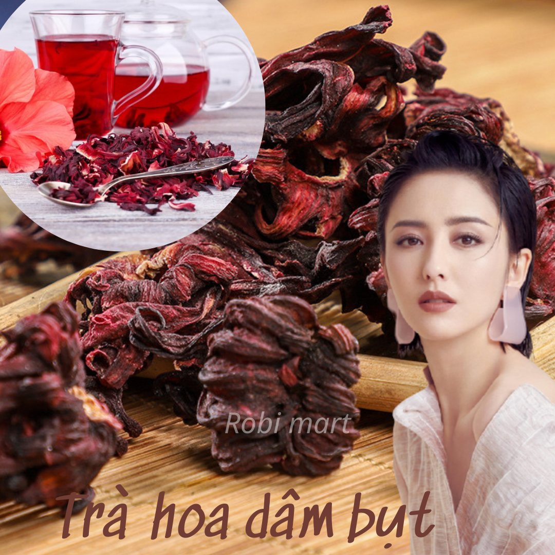 Trà hoa dâm bụt sấy khô (gói 50gram) - trà thải độc