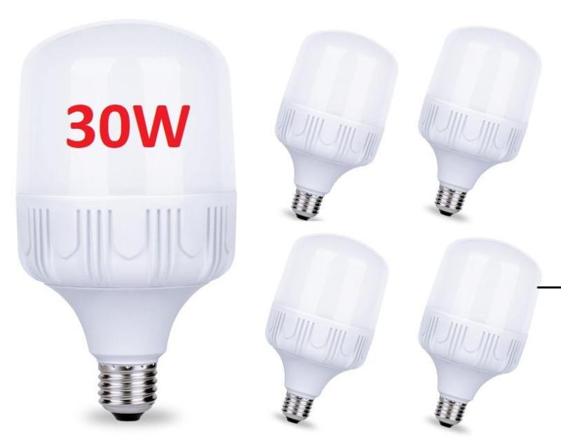 Bộ 5 bóng đèn Led 30W cao cấp tiết kiệm điện. Màu sáng: Warm trắng (3000-3200K), Pure White (6000K-6500). Bảo hành: 12 Tháng