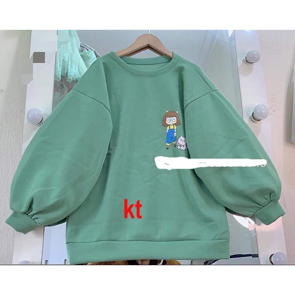 Áo thun bo gấu cô gái mèo KTH0121
