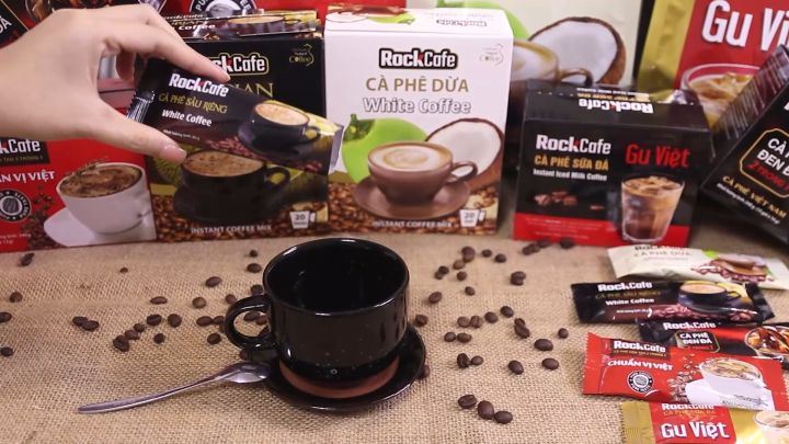 RockCafe - Cà phê sầu riêng , túi 600g (30 gói x 20g)