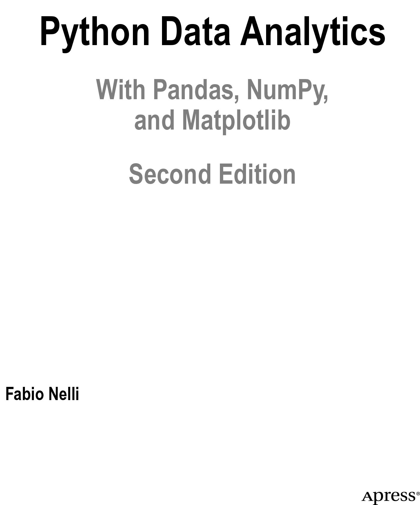 Python Data Analytics With Pandas, NumPy, and Matplotlib sách