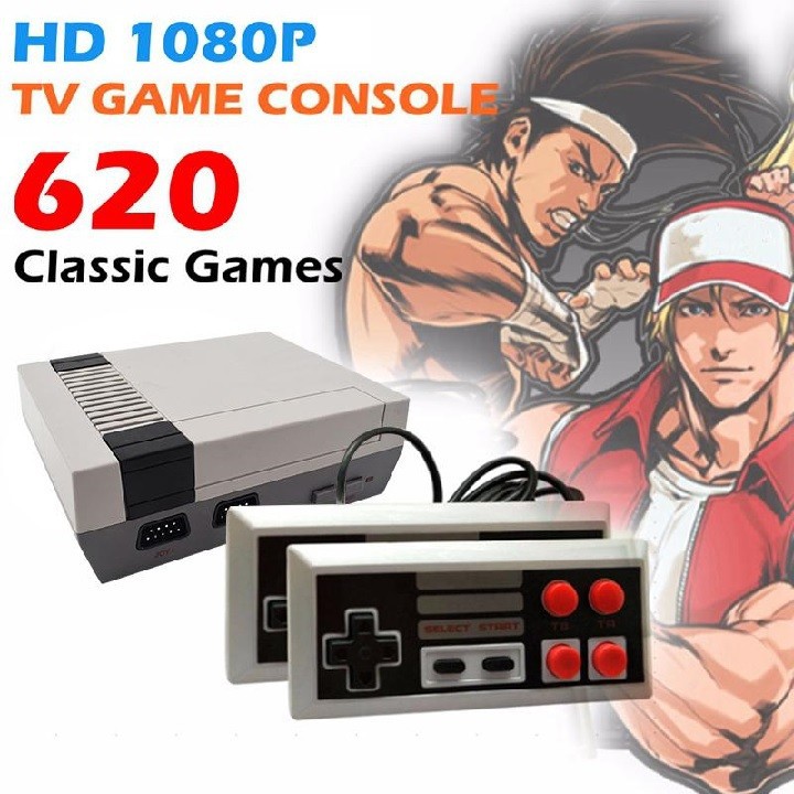 Máy chơi game 4 nút Nintendo ( tích sẵn 620 trò chơi không trùng lặp  trong máy )