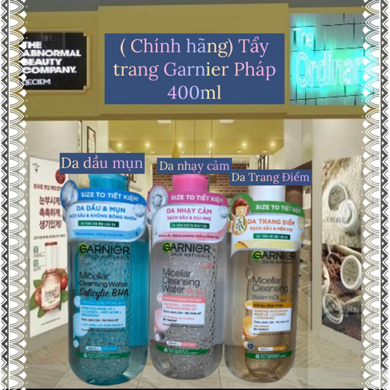 Tẩy Trang Garnier Pháp 400ml