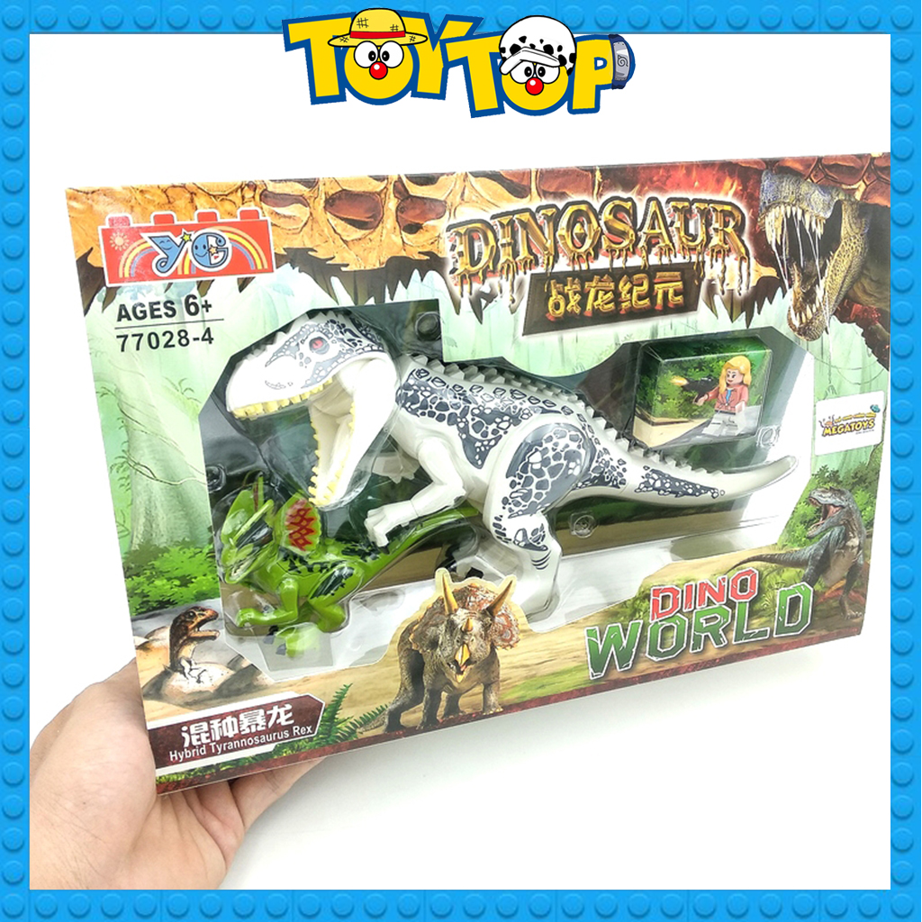 Đồ chơi lắp ráp ghép khủng long bạo chúa t rex jurassic world xếp hình koruit xp243 - 244 - 245 / yg 77028