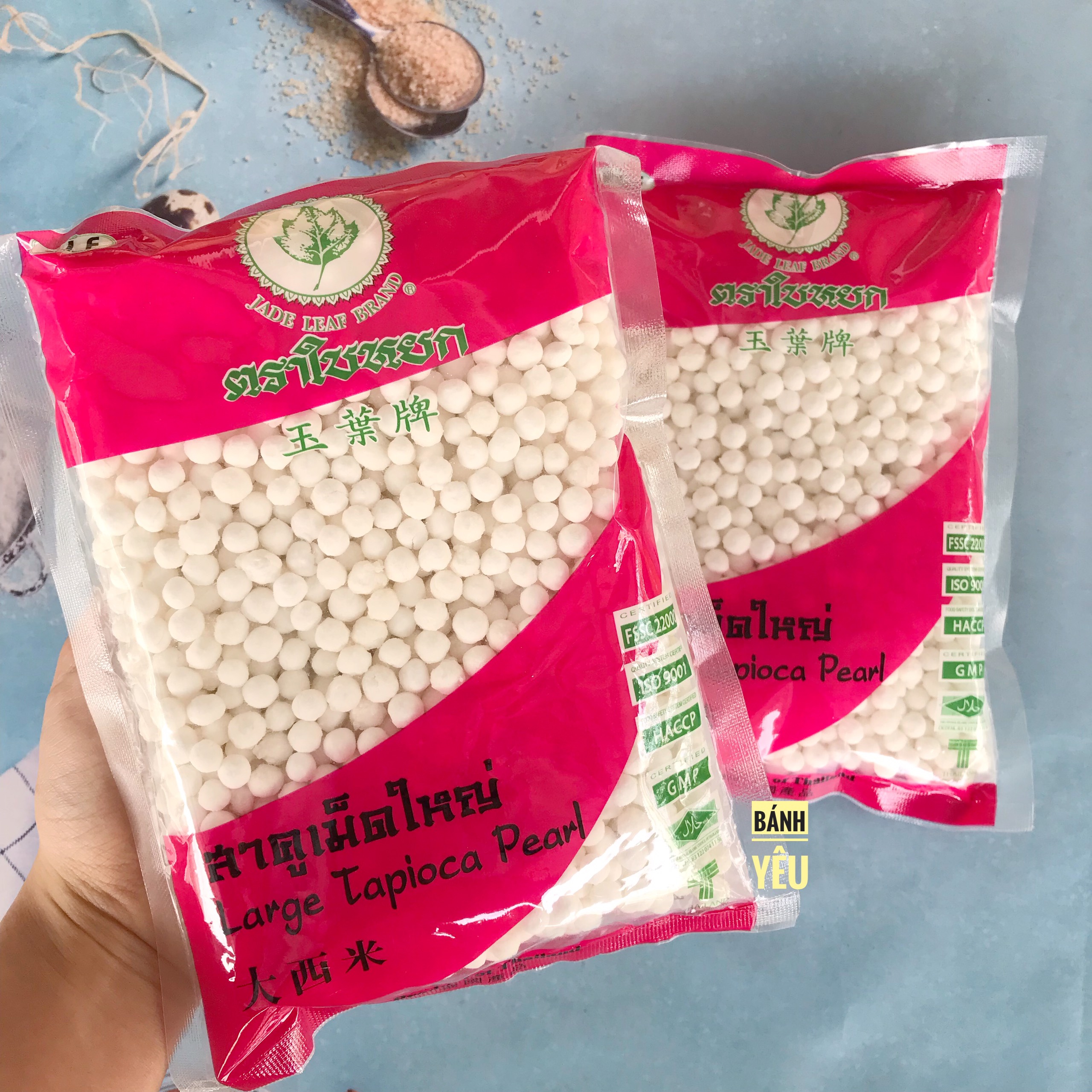 Trân Châu Trắng Thái Lan Hạt Lớn Jade Leaf 400g