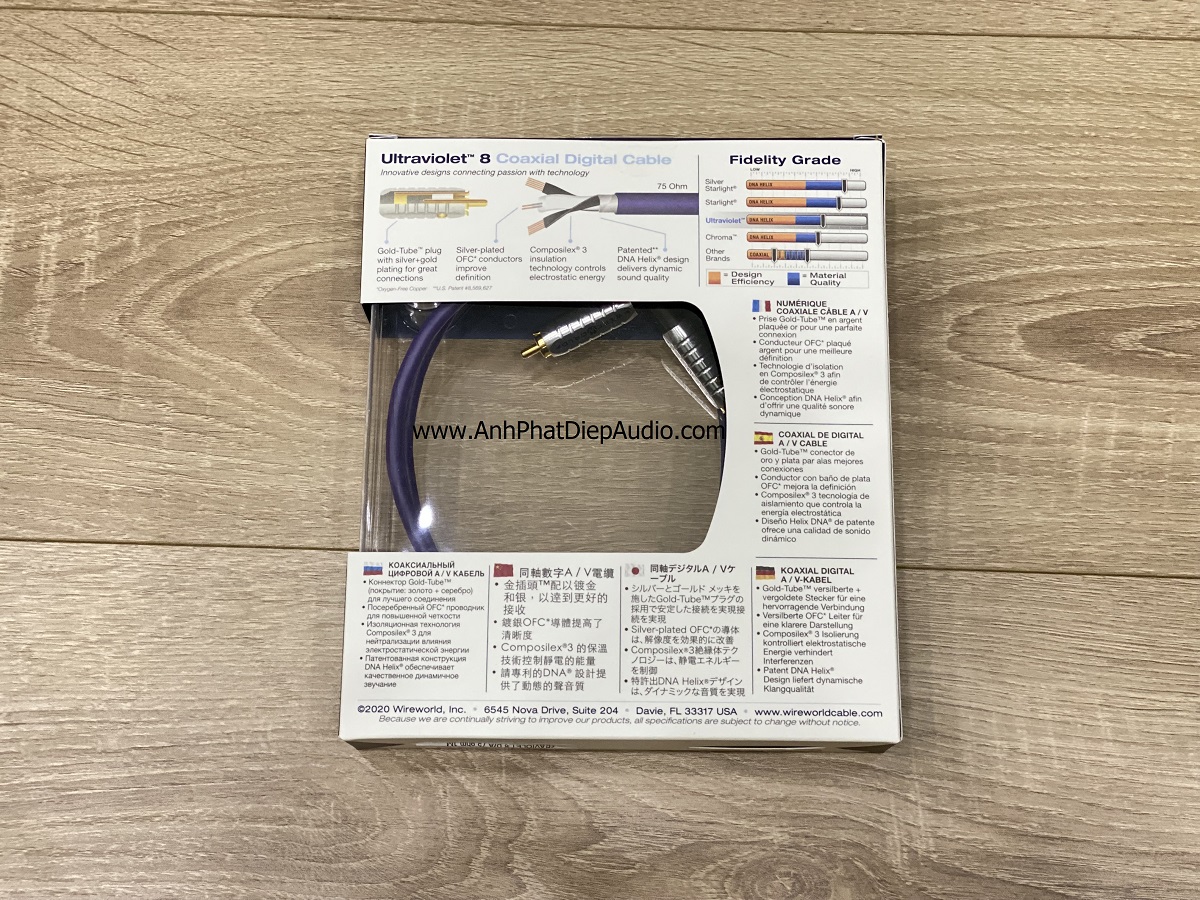 Dây tín hiệu WIREWORLD Ultraviolet 8 Coaxial Digital Audio 1M
