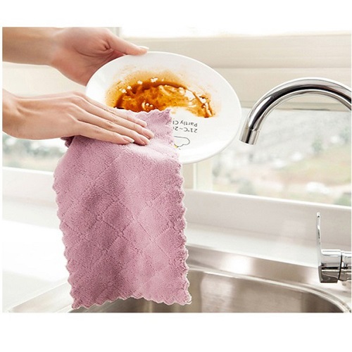 [HCM][SÉT 3 KHĂN] Khăn Lau 2 Mặt Siêu Thấm Tốt