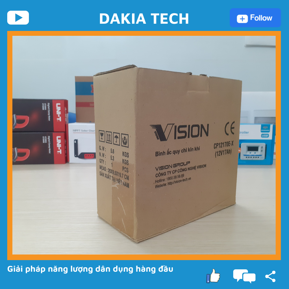 Ắc quy Vision 12V 17Ah CP12170E-X