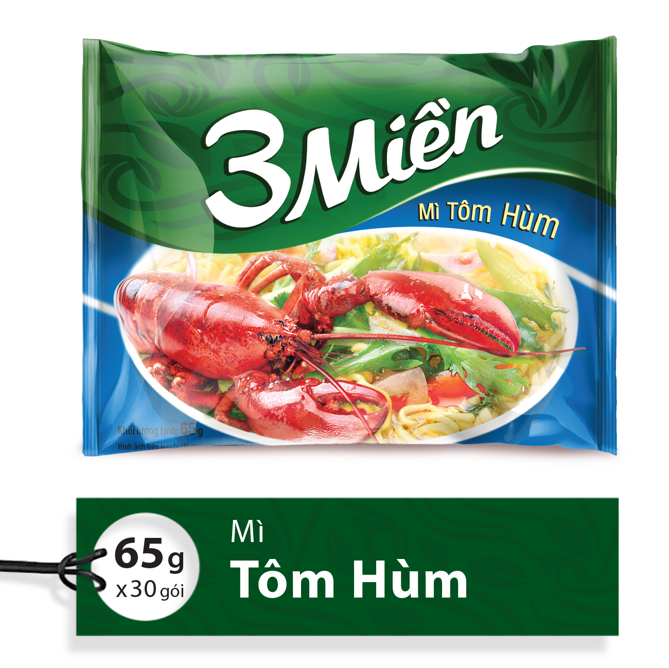 Thùng Mì 3 Miền Tôm Hùm 65g (30 gói x 65g)