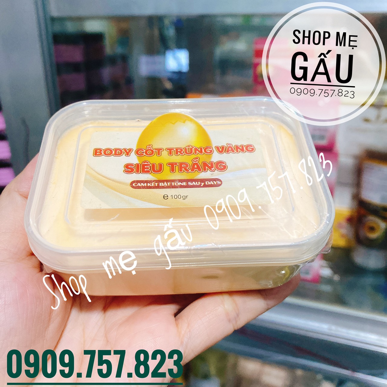 Kem body cốt trứng vàng siêu trắng 100g