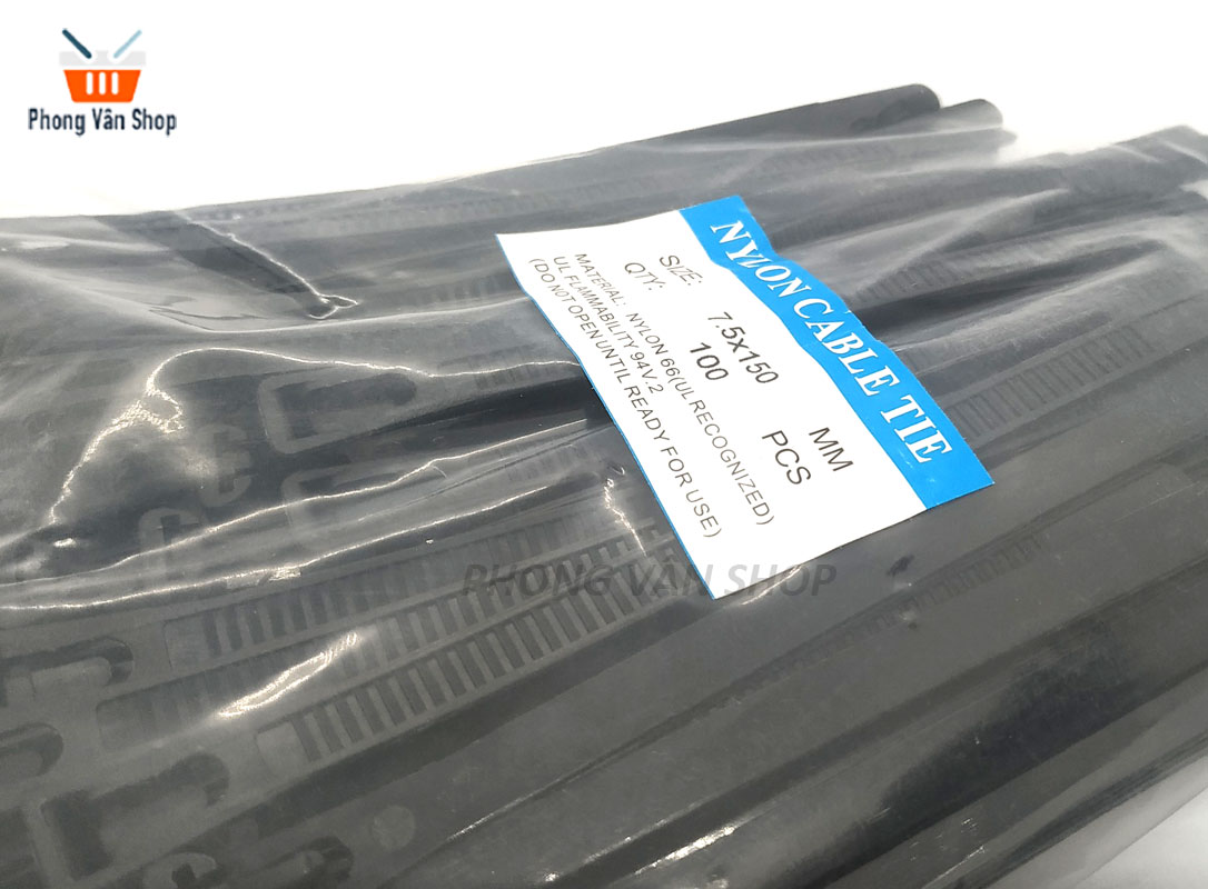 100 Dây thít có lẫy mở - Đen - Trắng - 15cm-20cm-25cm-30cm