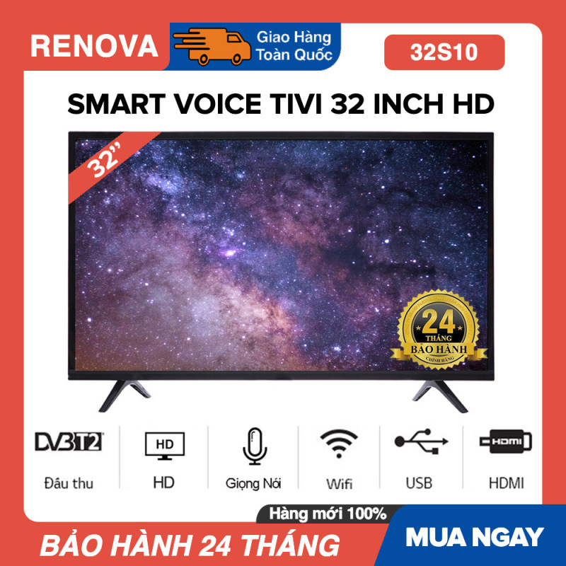 Bảng giá Smart Voice Tivi RENOVA 32 inch HD - Model 32S10 Android 9.0, Tìm Kiếm Giọng Nói, Wifi, DVB-T2, Youtube, Tivi Giá Rẻ - Bảo Hành 2 Năm (Thương hiệu của Asano)