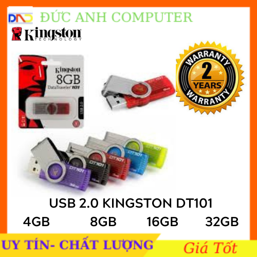 USB Kingston 2.0 DT101 G2 4G/8G/16G/32G - FPT Phân Phối- Bảo Hành 2 Năm 1 Đổi 1- - Giá Siêu Tốt
