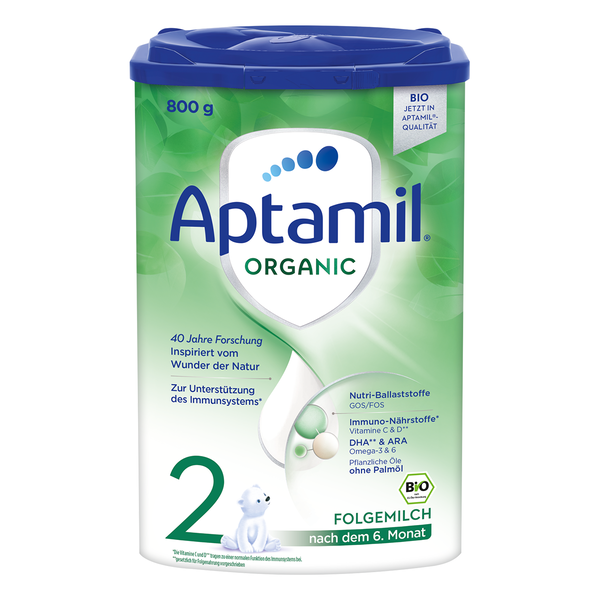 Sữa Aptamil Organic, Sữa Hữu Cơ Nội Địa Đức Hộp Giấy 800g số 2 cho bé trên