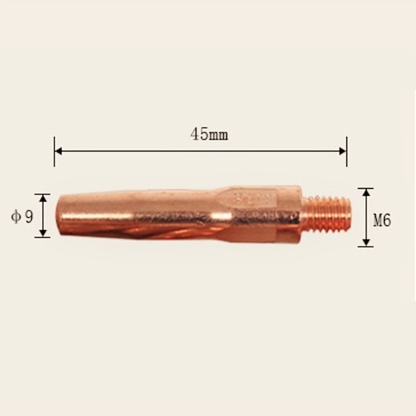 Bép hàn mig M6x45x0.8-1.6mm (bép béo) - vỉ 10 cái