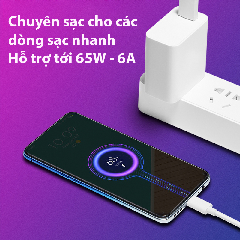 Cáp Super VOOC 65W - Type C (lõi vàng)