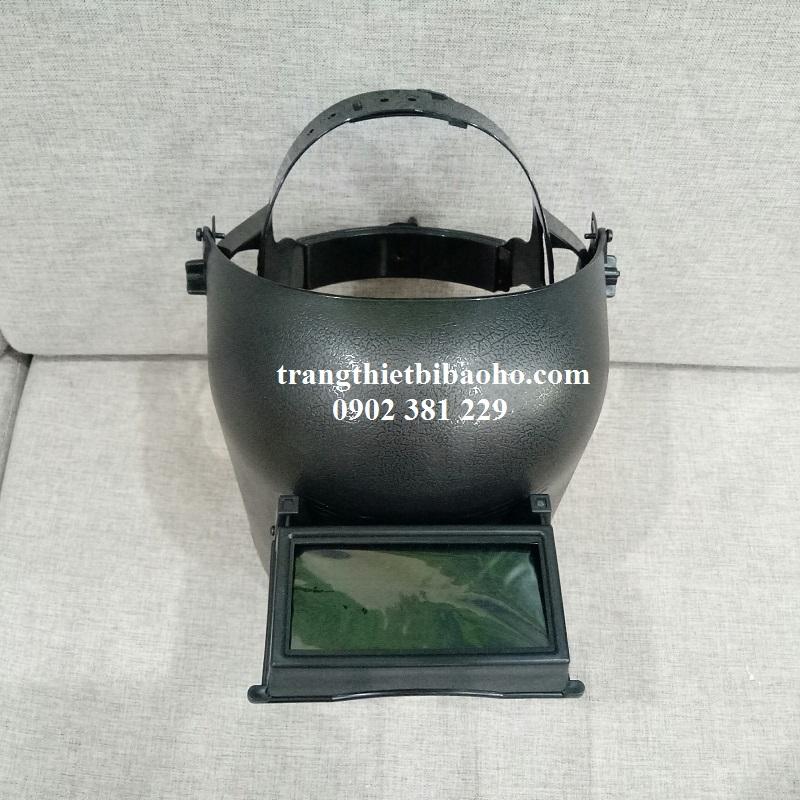 Mặt nạ hàn đội đầu 2 lớp mắt kính trắng và đen Blue Eagle 633P