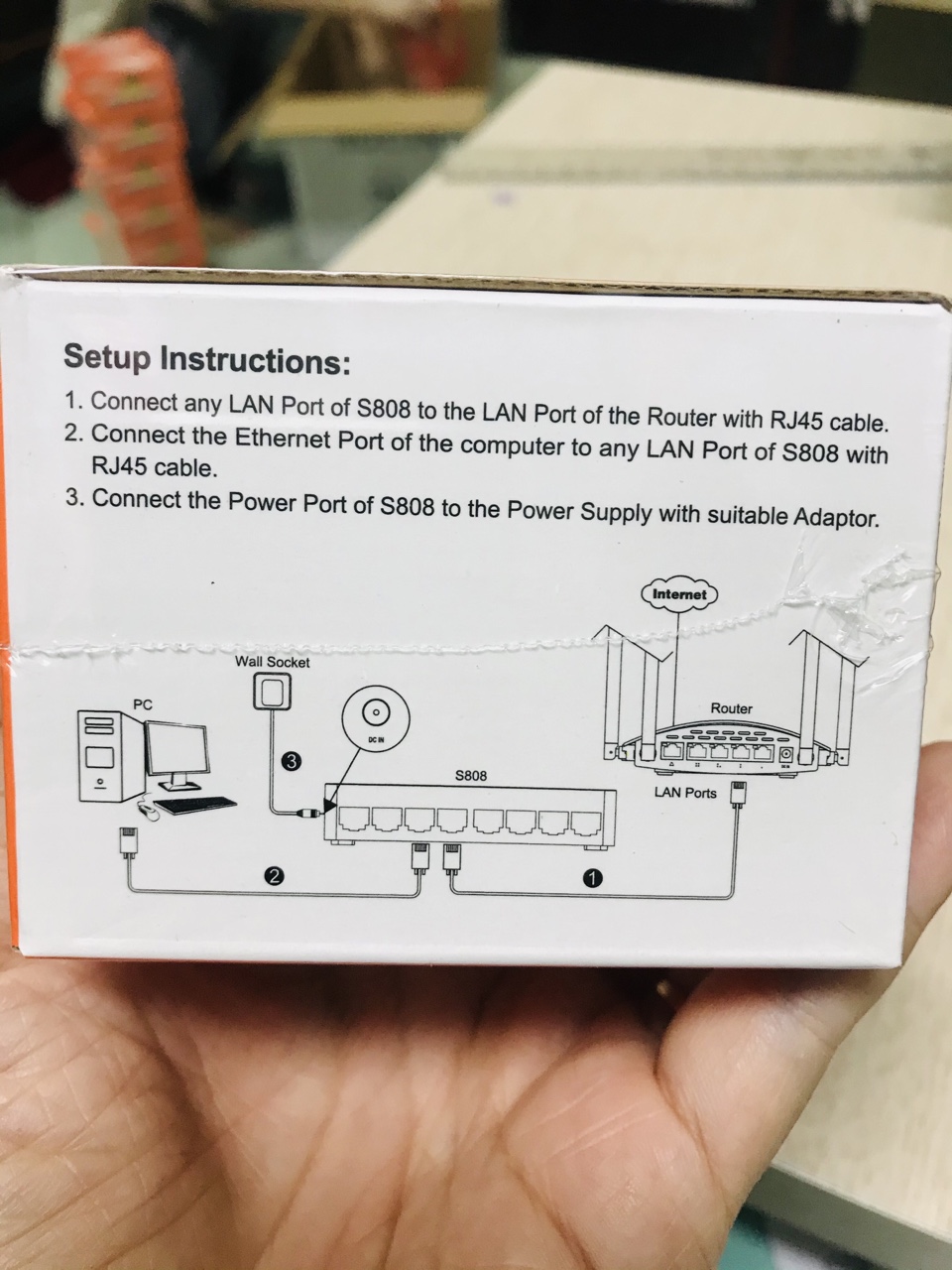 Bộ chia mạng Totolink 8 cổng S808 tốc độ 10/100Mbps