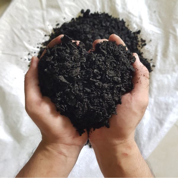 Giá thể vỏ lạc hun - đậu phộng hun bịch 1kg