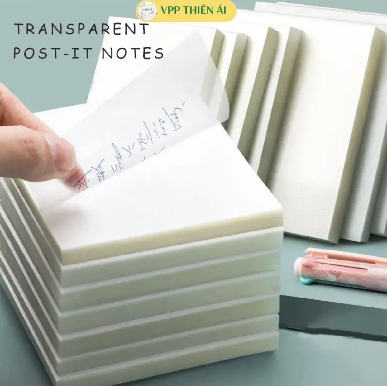 Set 50 tờ giấy note trong suốt tiện lợi nhiều kích thước - VPP Thiên Ái ...