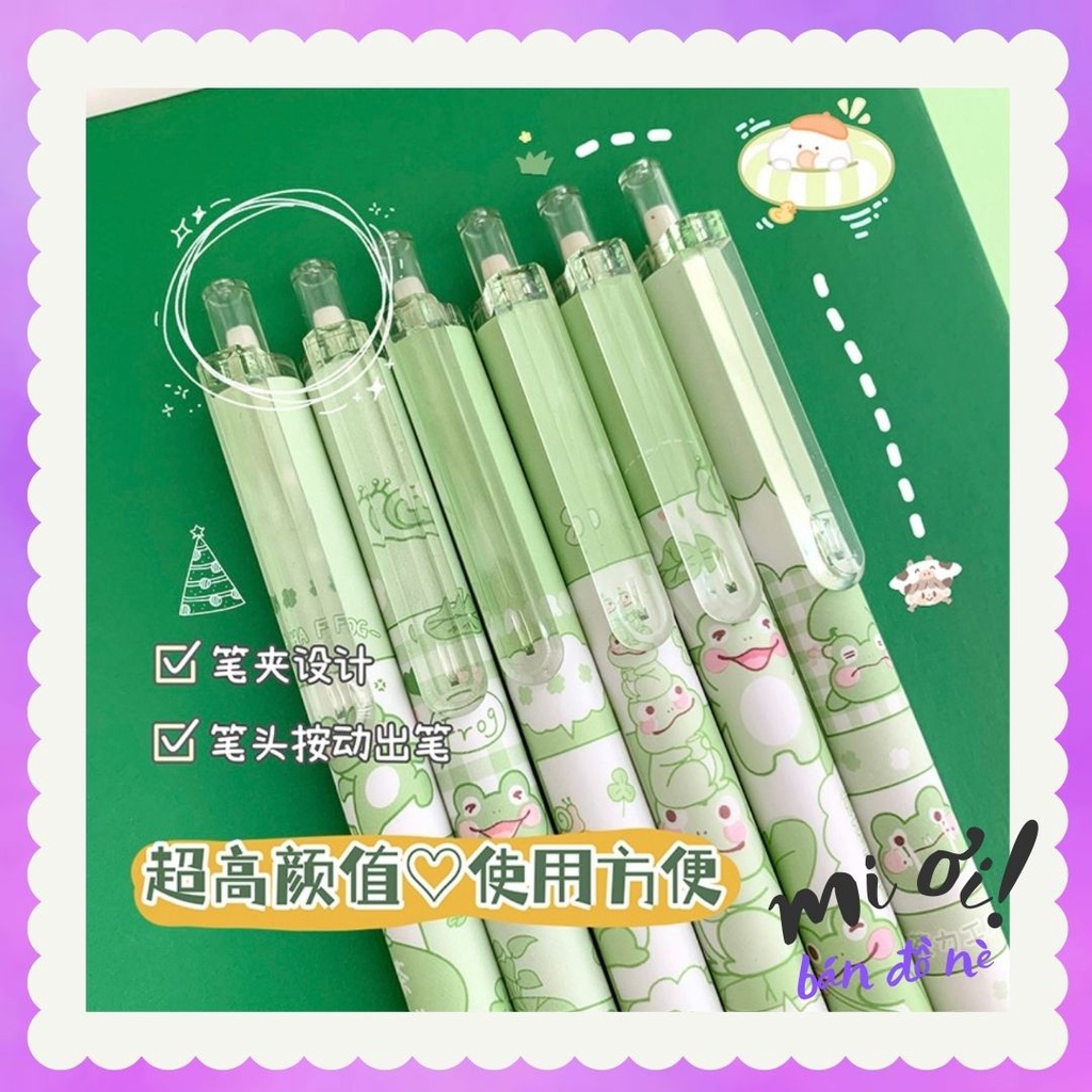 Bút mực gel 0.5Mm hình chú ếch dễ thương