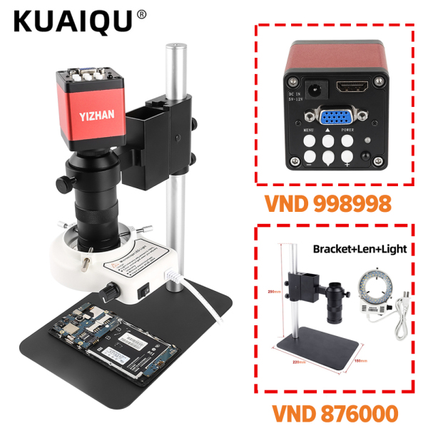 13MP Digital Microscope For Electronics 130X C-Mount Lens HDMI VGA Industrial Digital Video Microscope Camera Soldering