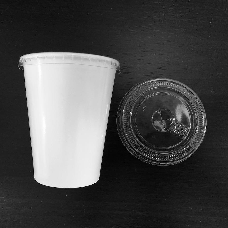 [HCM]50 LY GIẤY 12oz 360ml kèm nắp bằng