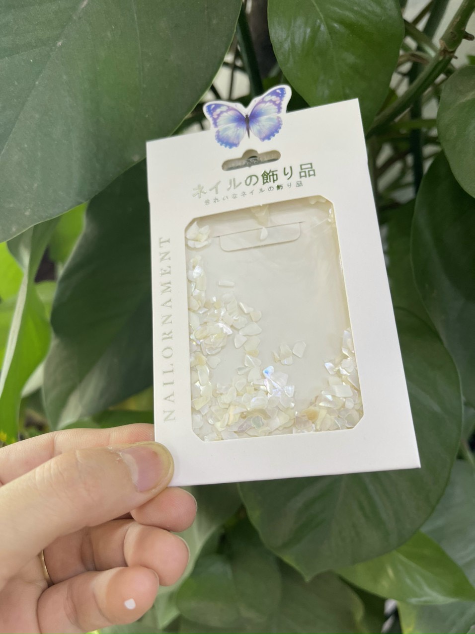Phụ kiện xà cừ trắng trang trí móng tay nail ( Lẻ 1 túi )