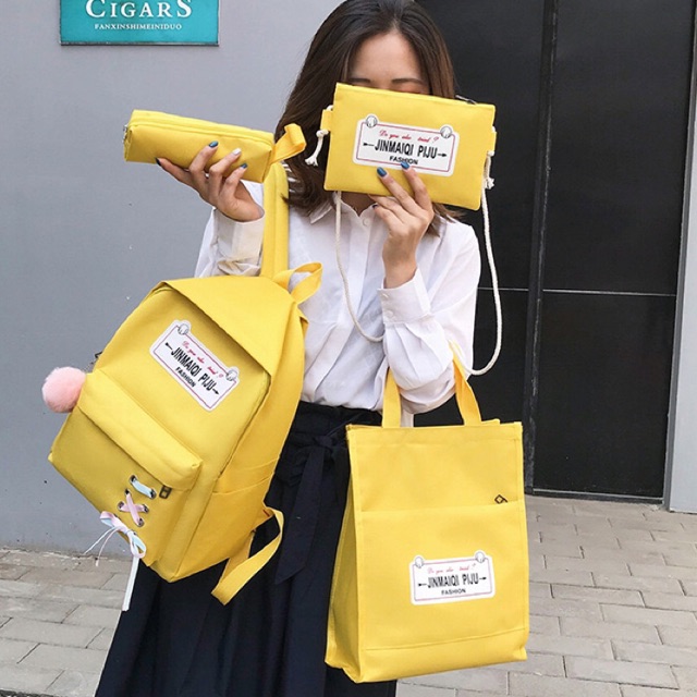 Set balo 4 món - piju thắt nơ