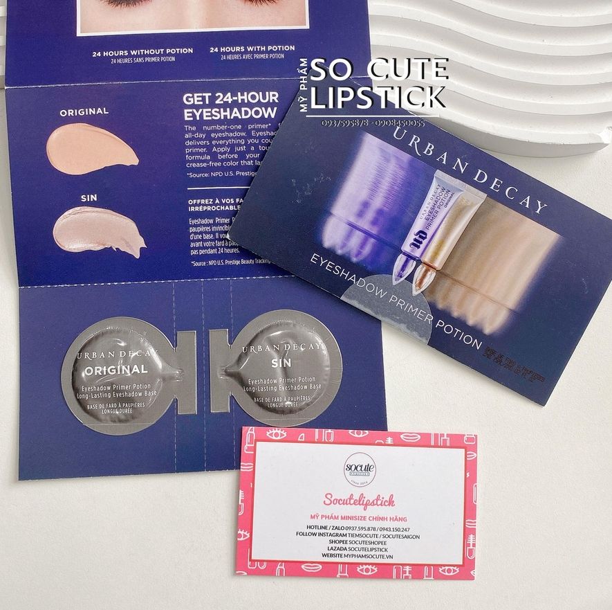 Sample Mẫu Thử Urban Decay Eyeshadow Primer Potion Duo Sample