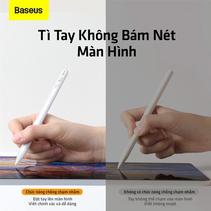 Bút cảm ứng Baseus Smooth Writing Capacitive Stylus dùng cho iPad Pro/ Smartphone/ Tablet Android (Active + Passive Version, Magnetic Adsorption, Tilt & Strength sensitive)