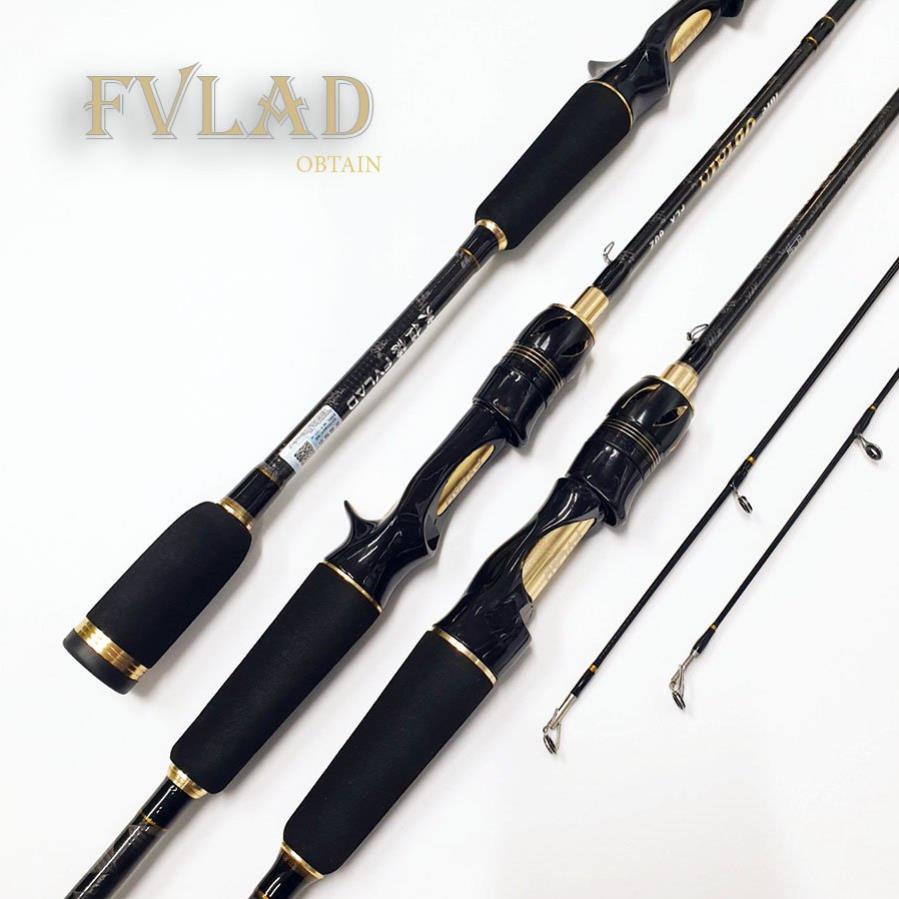 Cần câu lure carbon 2 ngọn fvlad dùng cho máy đứng và máy ngang fvlad cm17