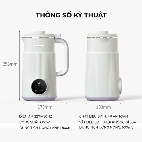 MÁY LÀM SỮA HẠT ZENGON 800ML