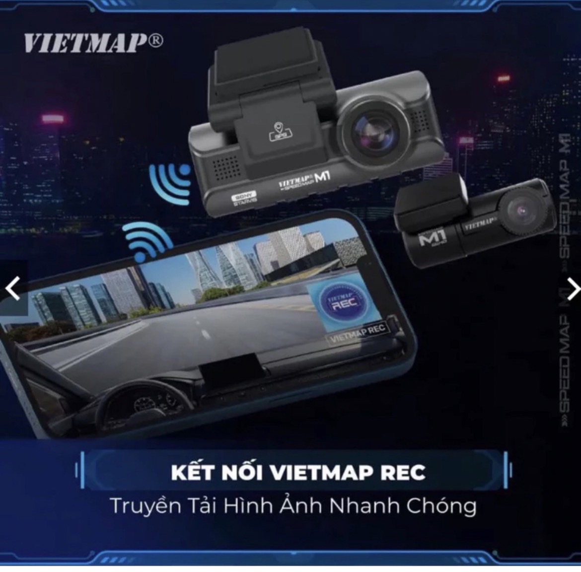 Camera hành trình Vietmap M1 (Full bộ cam trước + cam sau) hàng chính hãng