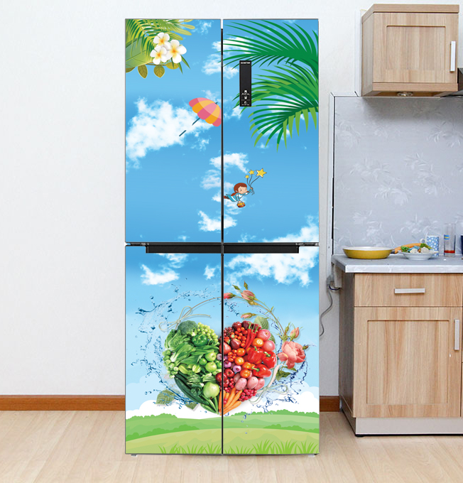[HCM]DECAL DÁN TRANG TRÍ TỦ LẠNH TRÁI TIM RAU CỦ