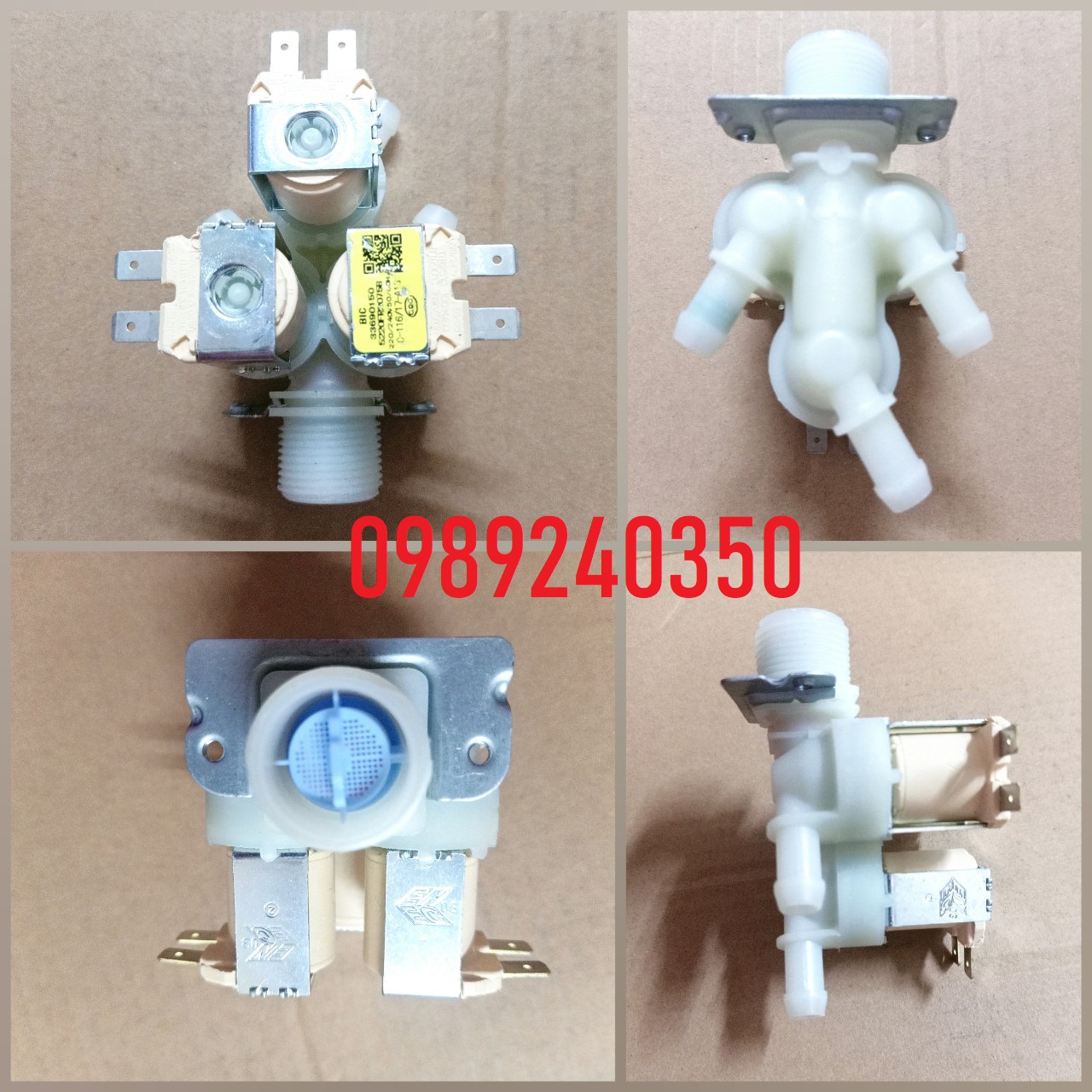 Van cấp nước 3 ngả máy giặt LG, Samsung lồng ngang chính hãng