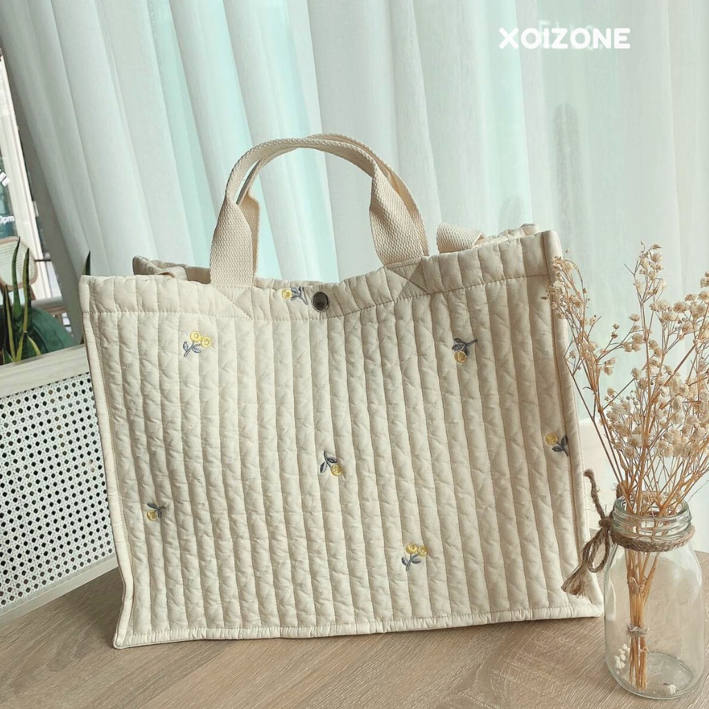 Túi Bỉm Sữa Thêu Hadoo Handmade Hàn Quốc (Có Sẵn)