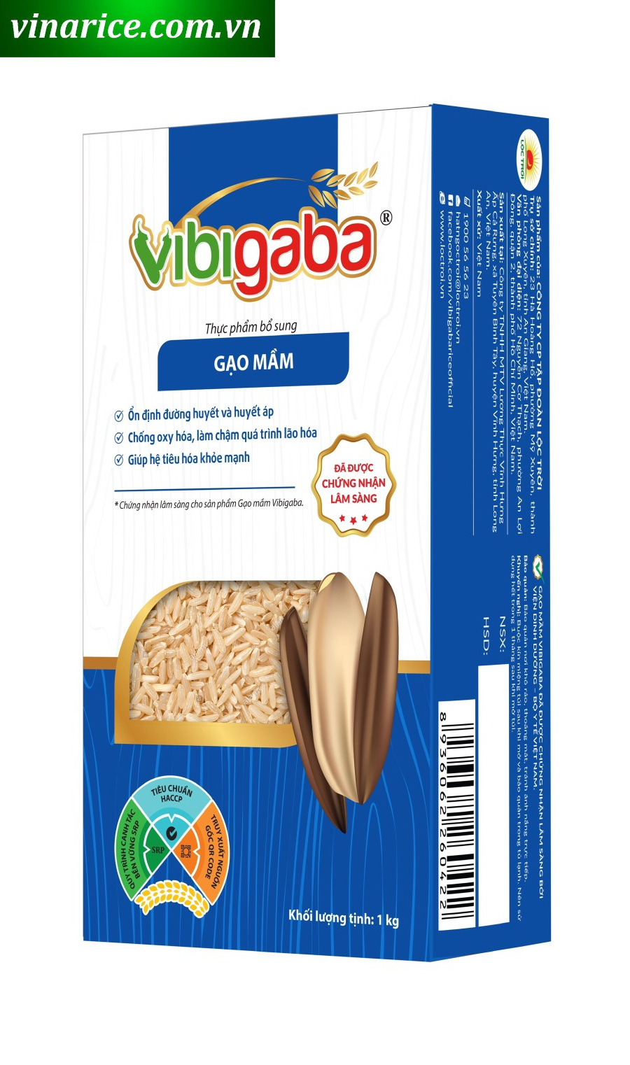 HCMGạo Mầm Vibigaba - tốt cho người tiêu hóa tiểu đường - hộp 1kg