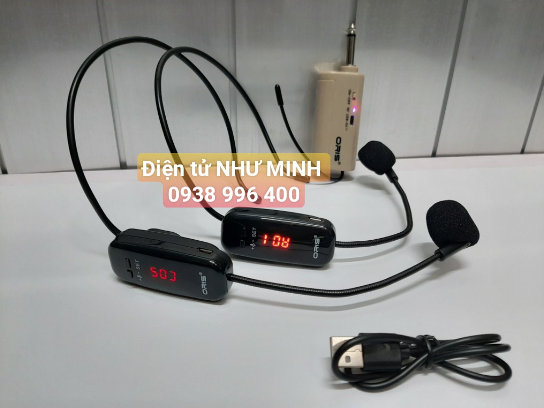 [HCM]Micro đeo tai không dây 2 người UHF ORIS 998