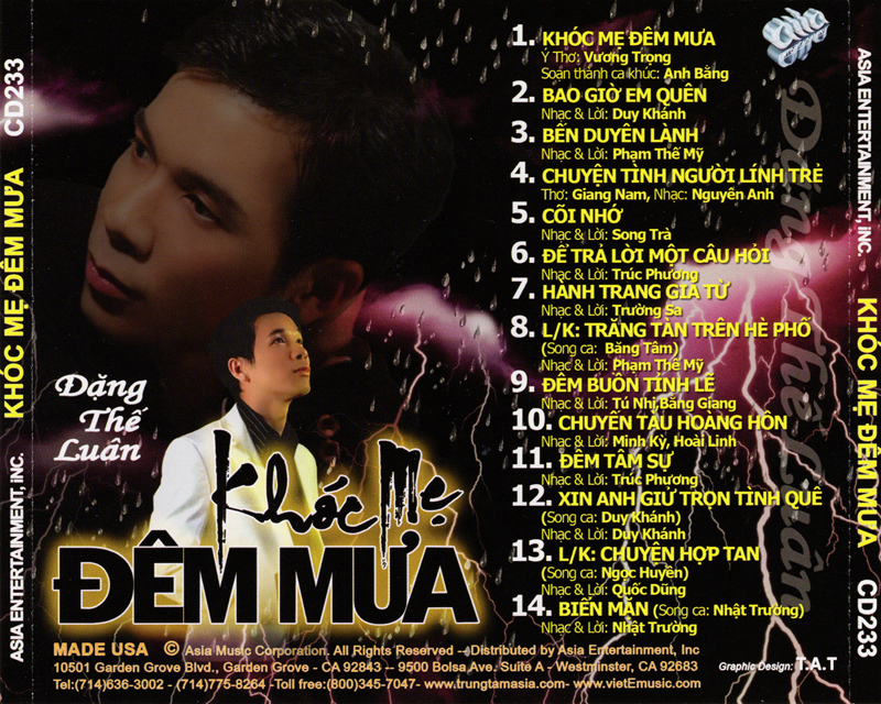 [MDCD] Bộ 3 Đĩa CD Đặng Thế Luân