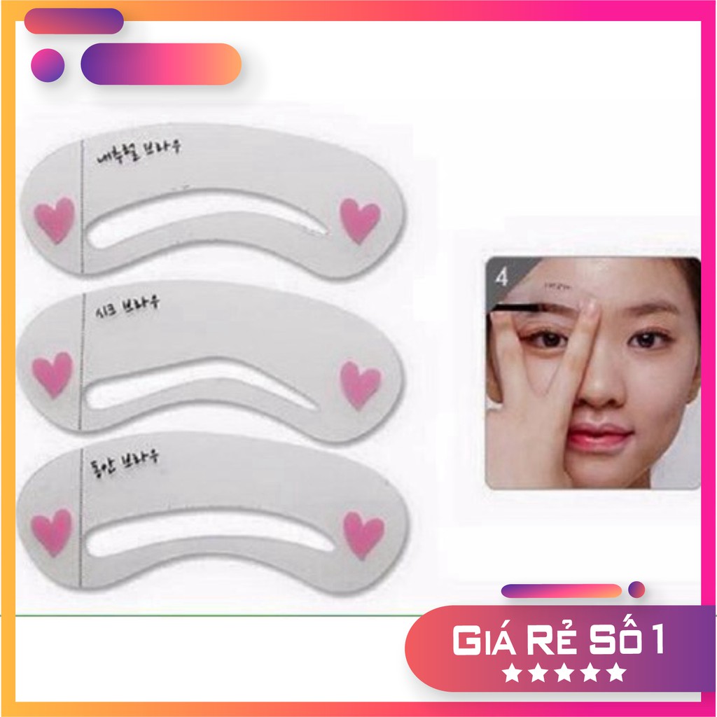 set 3 khuôn chân mày mini brow class